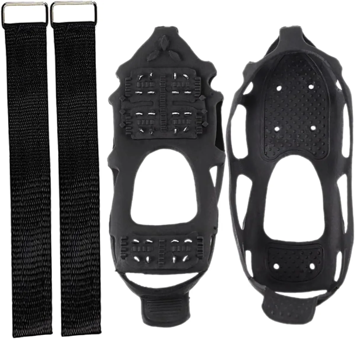 1 Set 24 Teeth Crampons Anti-Slip Ice Grippers Anti-Slip Shoe Accessory Ice Cleats for Boots Portable Shoe Grippers Anti-Slip Shoe Covers Climbing Anti-Slip Spikes Outdoor Supplies