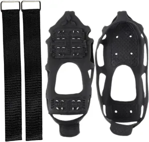 1 Set 24 Teeth Crampons Anti-Slip Ice Grippers Anti-Slip Shoe Accessory Ice Cleats for Boots Portable Shoe Grippers Anti-Slip Shoe Covers Climbing Anti-Slip Spikes Outdoor Supplies