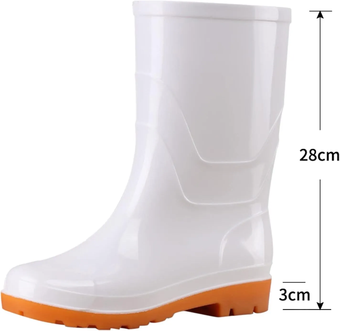 AMDBEL Rain Boots For Women, Women's Mid Calf Rain Boots Waterproof Garden Rain Shoes Anti-Slipping Rainboots for Ladies