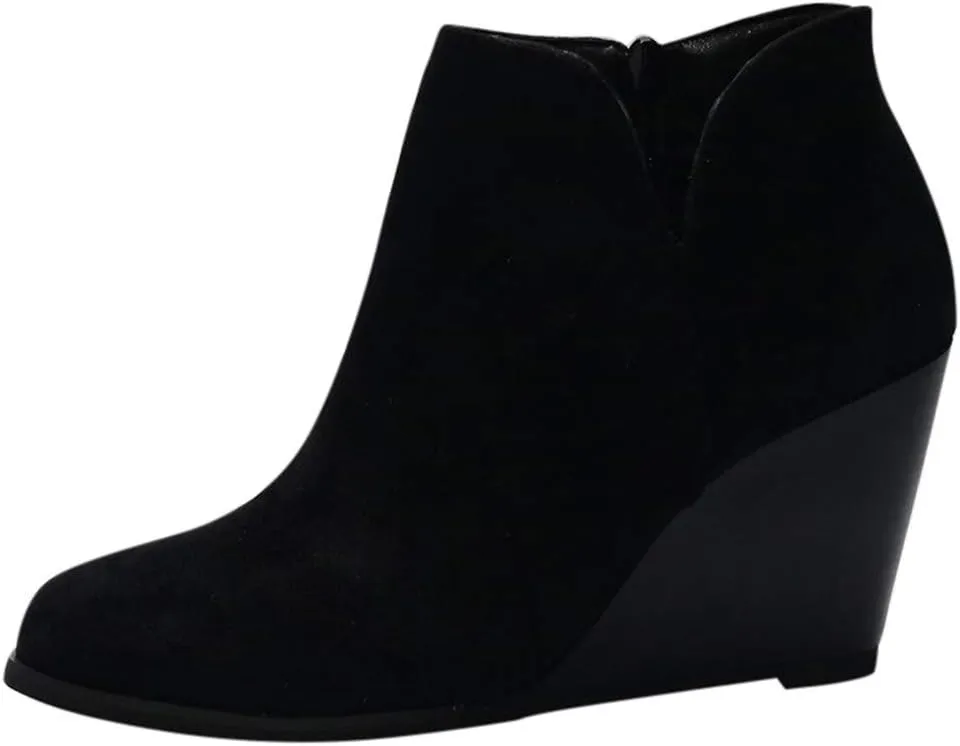 Ankle Booties for Women Leather Soft Bottom Flat Boots Breathable Round Head Booties Lace-Up Non-Slip Short Boots