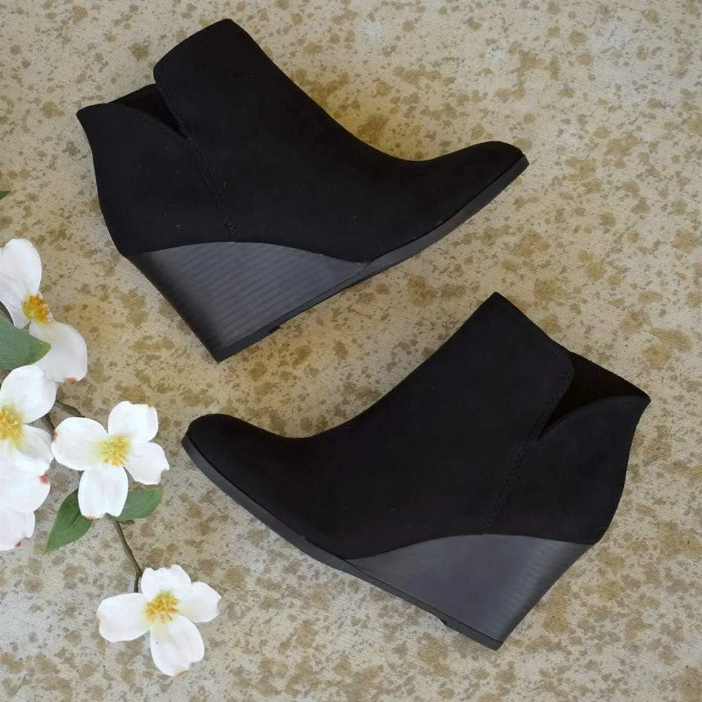Ankle Booties for Women Leather Soft Bottom Flat Boots Breathable Round Head Booties Lace-Up Non-Slip Short Boots
