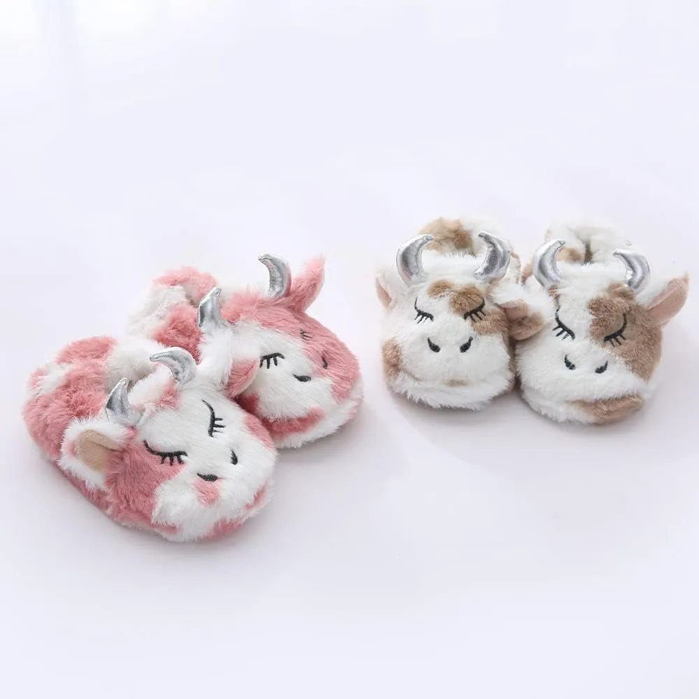 Baby Girls' Cartoon Indoor Anti Slip House Slippers
