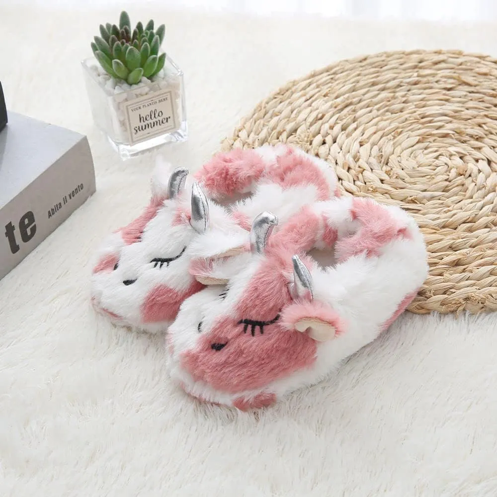 Baby Girls' Cartoon Indoor Anti Slip House Slippers