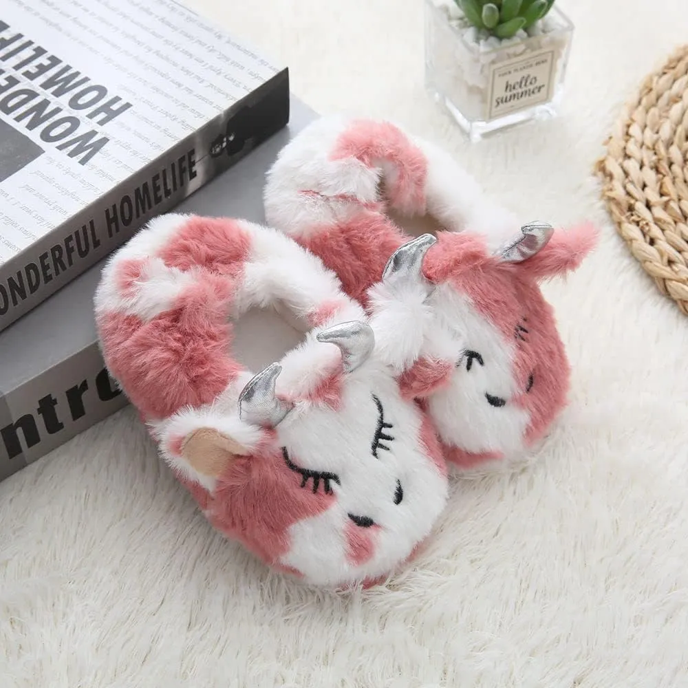 Baby Girls' Cartoon Indoor Anti Slip House Slippers