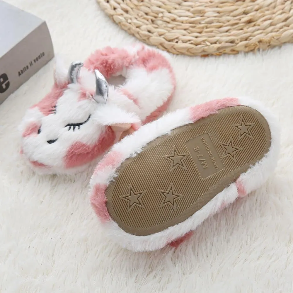 Baby Girls' Cartoon Indoor Anti Slip House Slippers