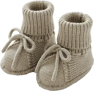 Baby Infant Soft Booties Knit Lace-Up Shoes Toddler Newborn Sock Shoes Breathable Comfy First Walking Boots Non Slip