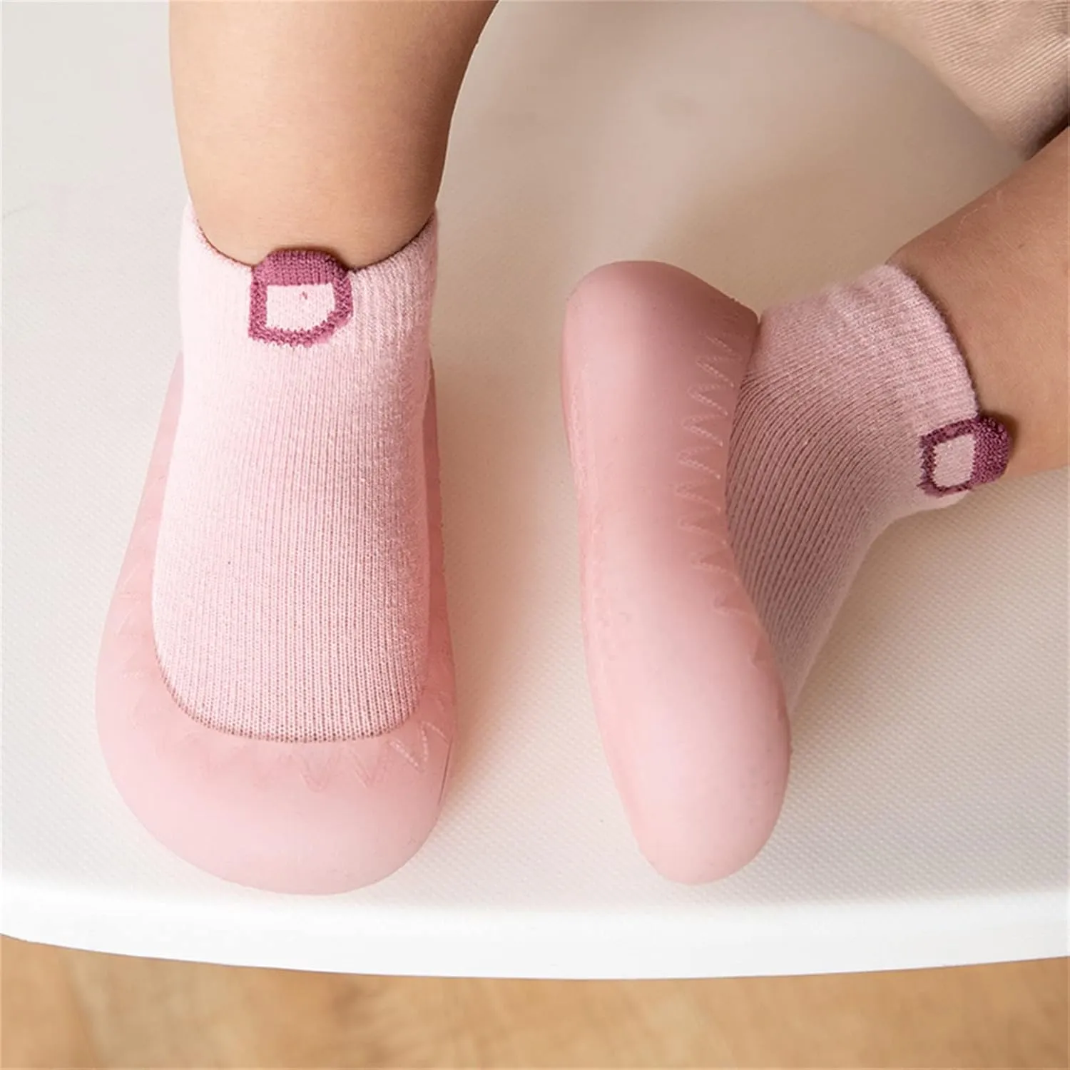 Baby Sock Shoes Infant Boys Girls Socks Shoes Toddler Fleece Warm Floor Socks Non Slip Prewalker Shoes White Shoes B