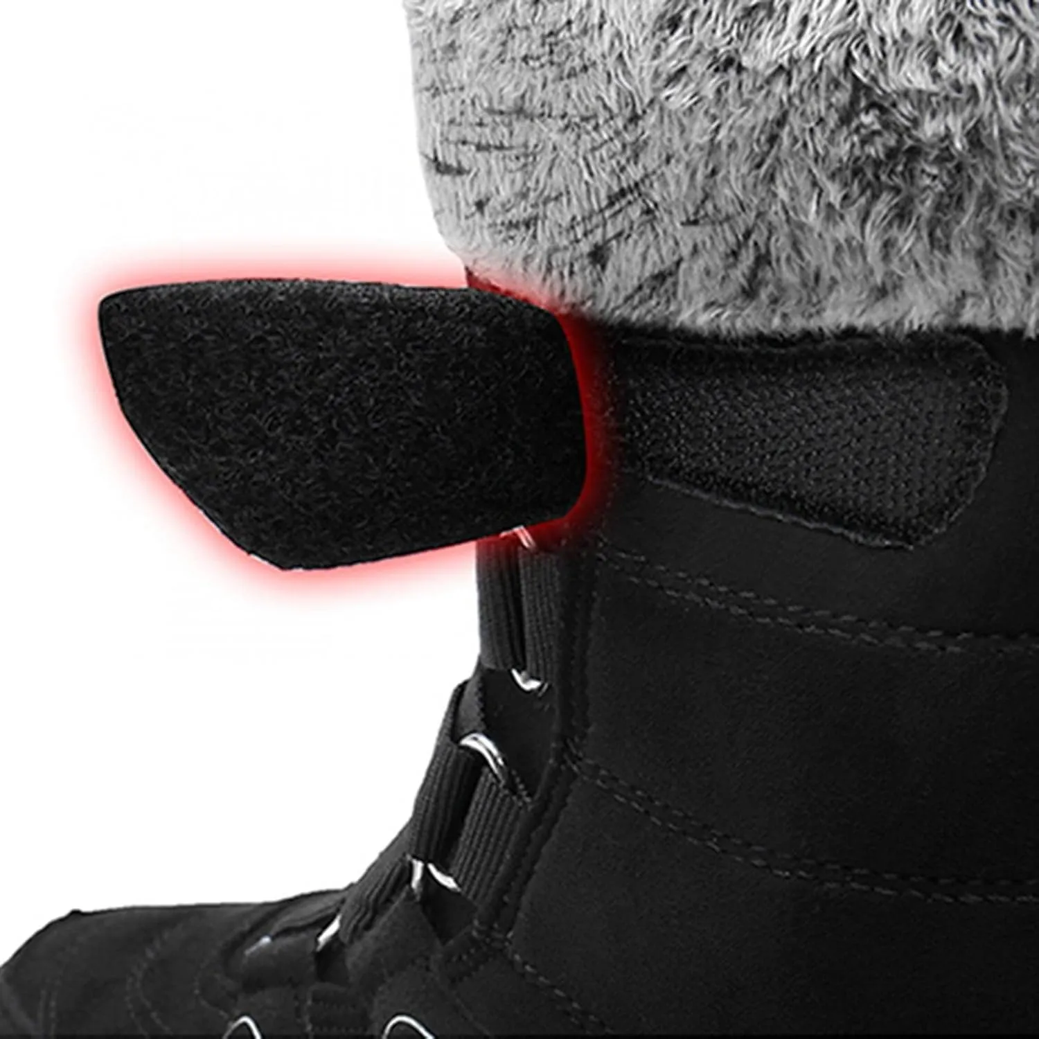 Bcshiye Womens Hiking Boots Winter Mid Calf Snow Boots Warm Ankle Booties Outdoor Hiking Climbing Shoes with Fur Lined