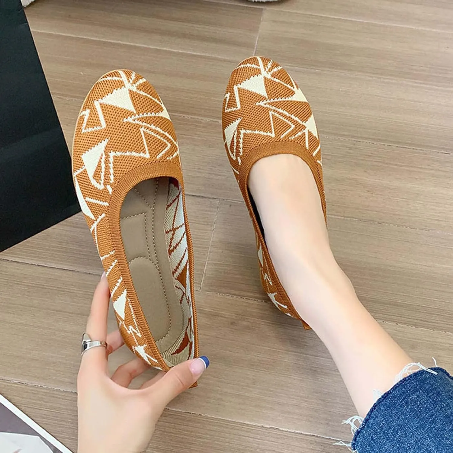 Black Ballet Flats for Women Comfort Slip on Round Toe Flat Shoes Casual Walking Shoe Bow Dressy Sandals Work Office Footwear