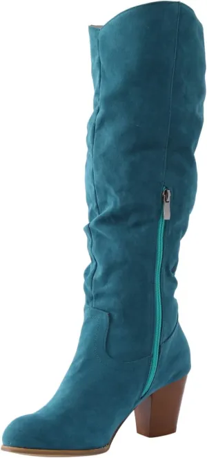 Boots For Women Casual Square Heel Thigh High Boots Tassel Knee High Boots Suede Pull On Tall Bootie