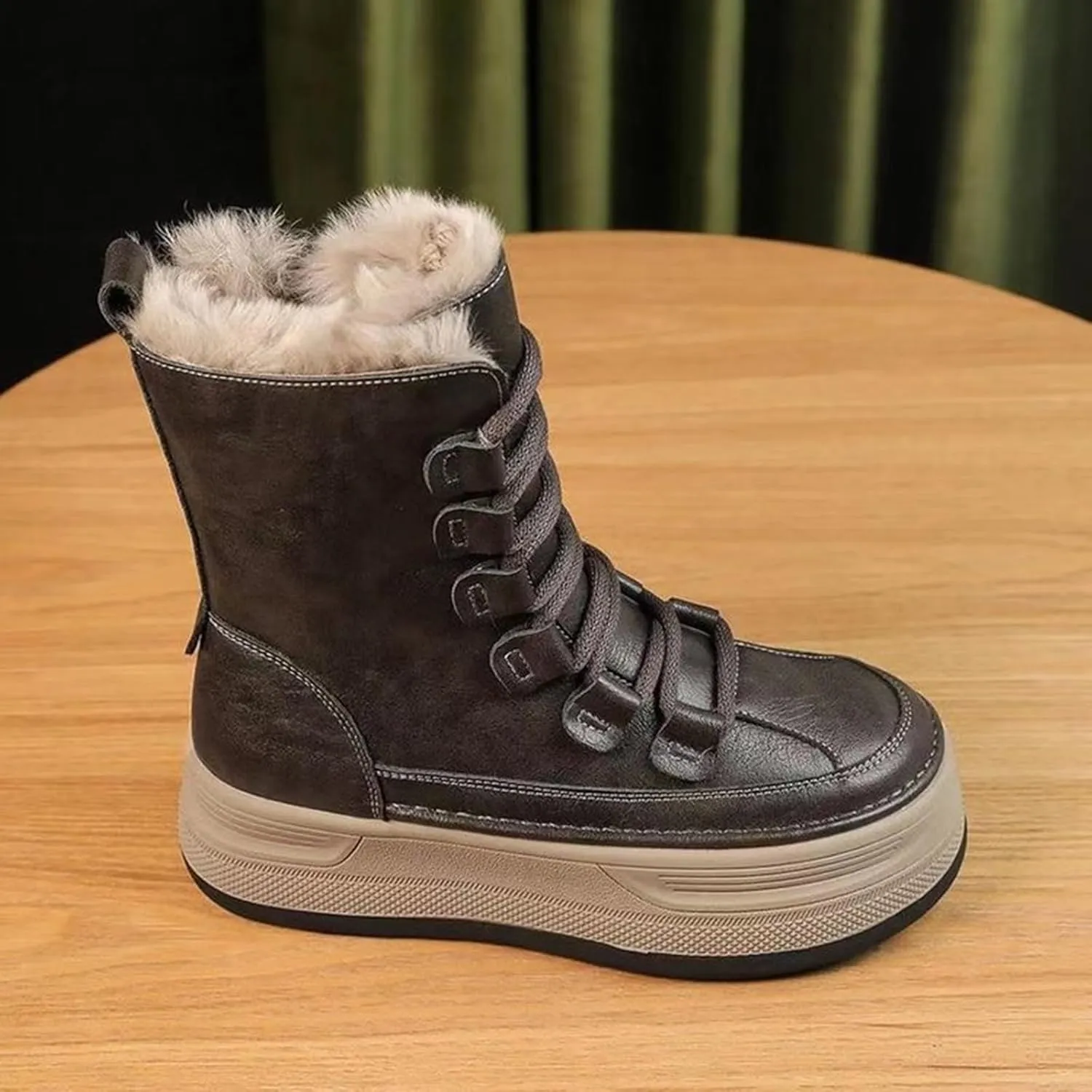Boots for Women Winter Warm Snow Boots Ladies Casual Fashion Booties Ankle Boots Shoes Female Mid Calf Boots