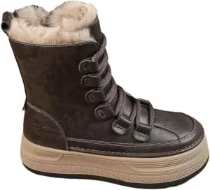 Boots for Women Winter Warm Snow Boots Ladies Casual Fashion Booties Ankle Boots Shoes Female Mid Calf Boots