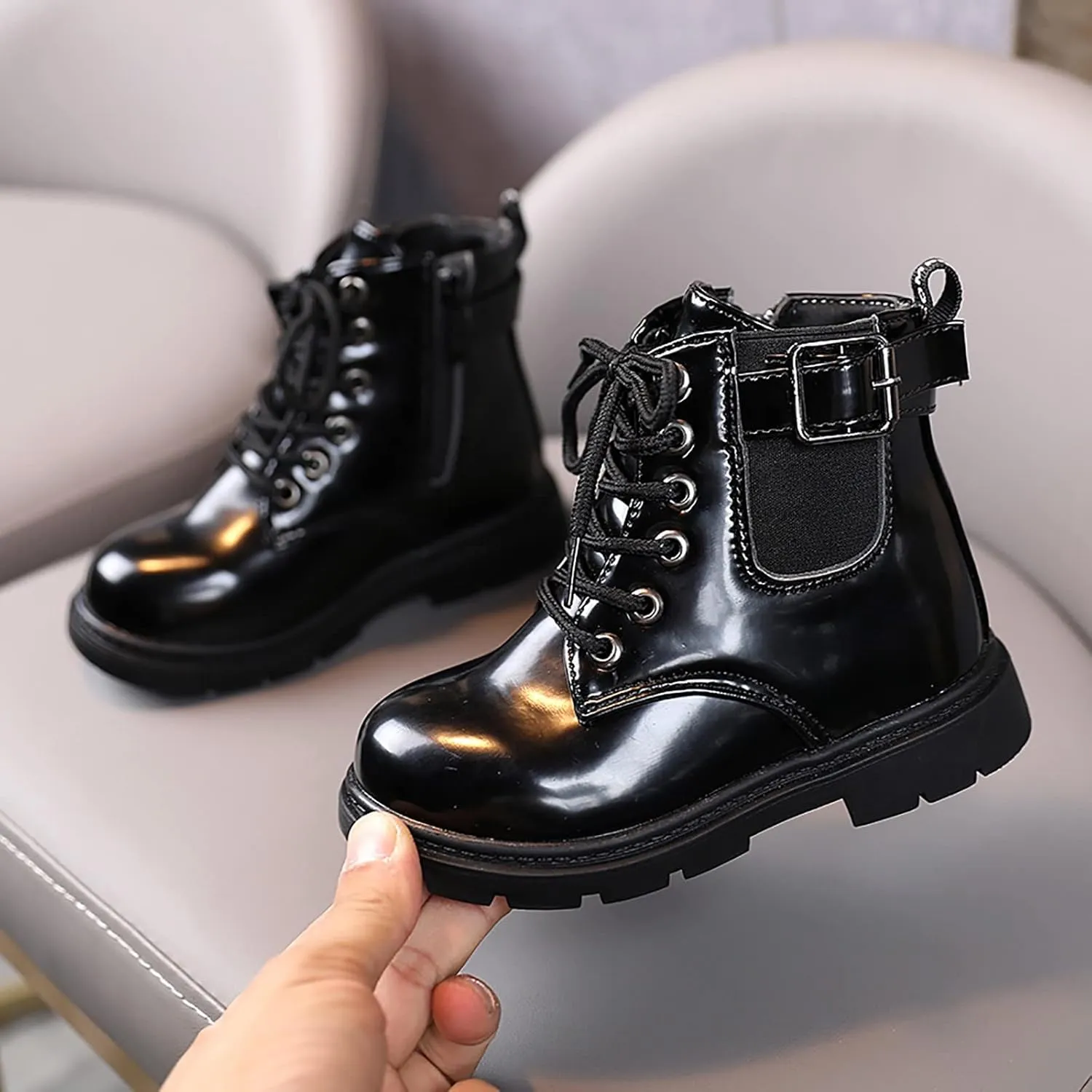 Boys and Girls Waterpoor Ankle Boots Short Boots Leather Shoes Toddler Boots Little Girls Size One Boots