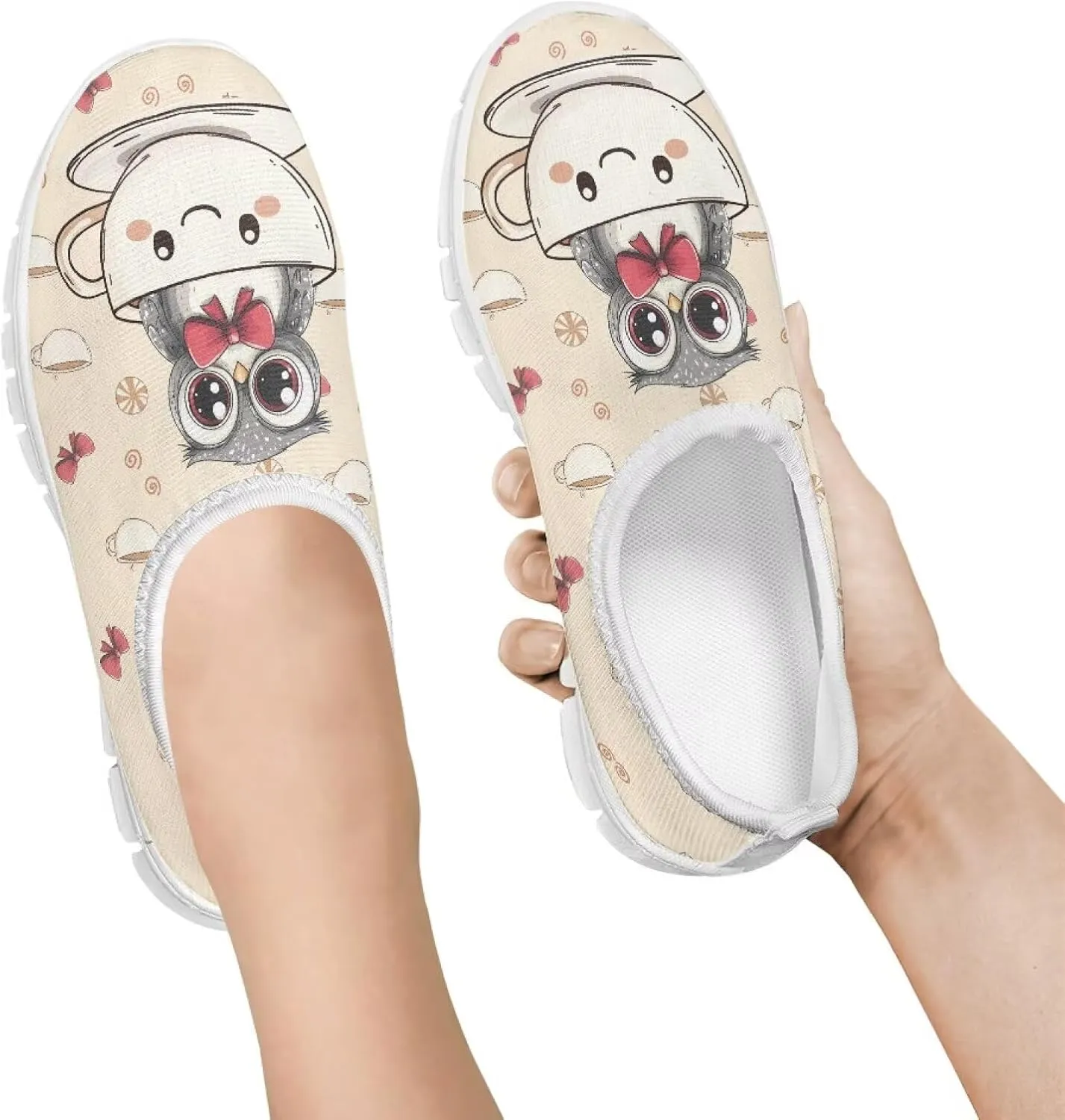 Boys Girls Slip Ons Flat Lightweight Sneakers Walking Casual Shoes Comfortable Art Painted Travel Outdoor Shoes for Big Kids US Size 11-15