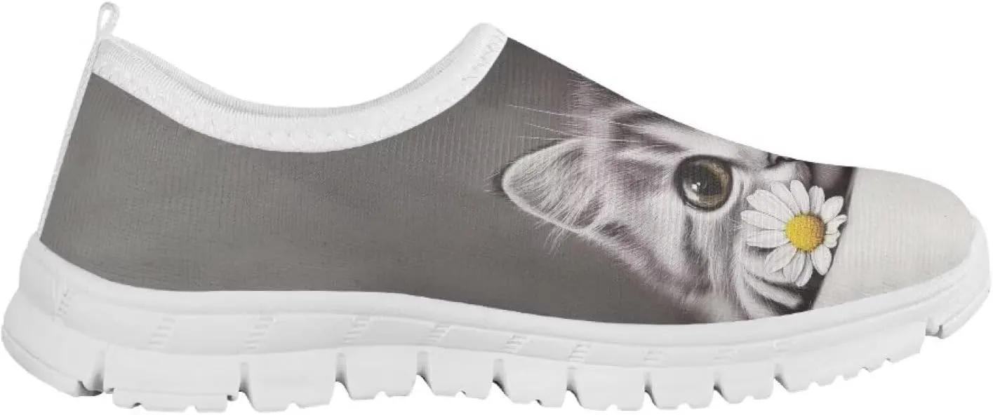 Boys Girls Slip Ons Flat Lightweight Sneakers Walking Casual Shoes Comfortable Art Painted Travel Outdoor Shoes for Big Kids US Size 11-15