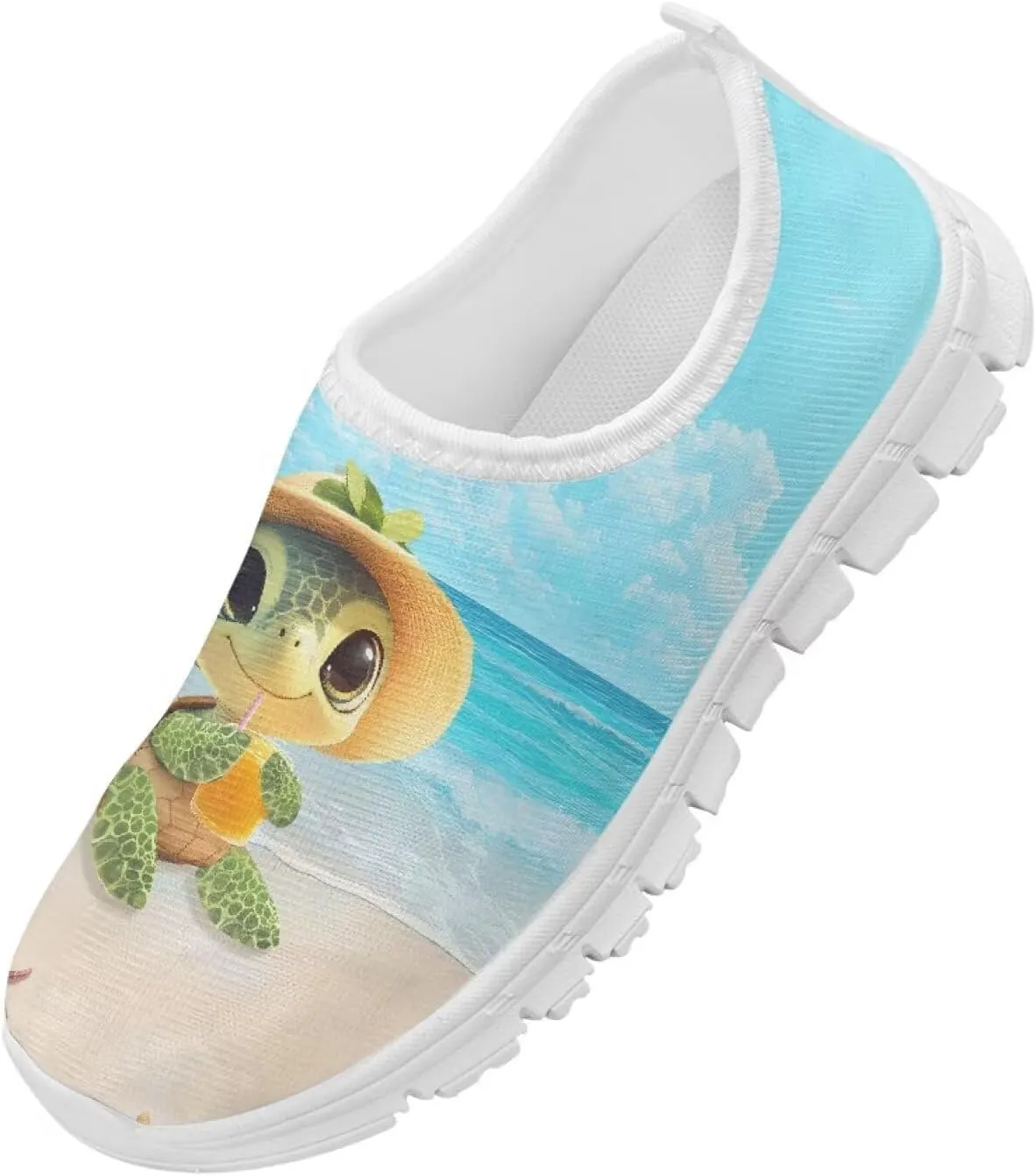 Boys Girls Slip Ons Flat Lightweight Sneakers Walking Casual Shoes Comfortable Art Painted Travel Outdoor Shoes for Big Kids US Size 11-15
