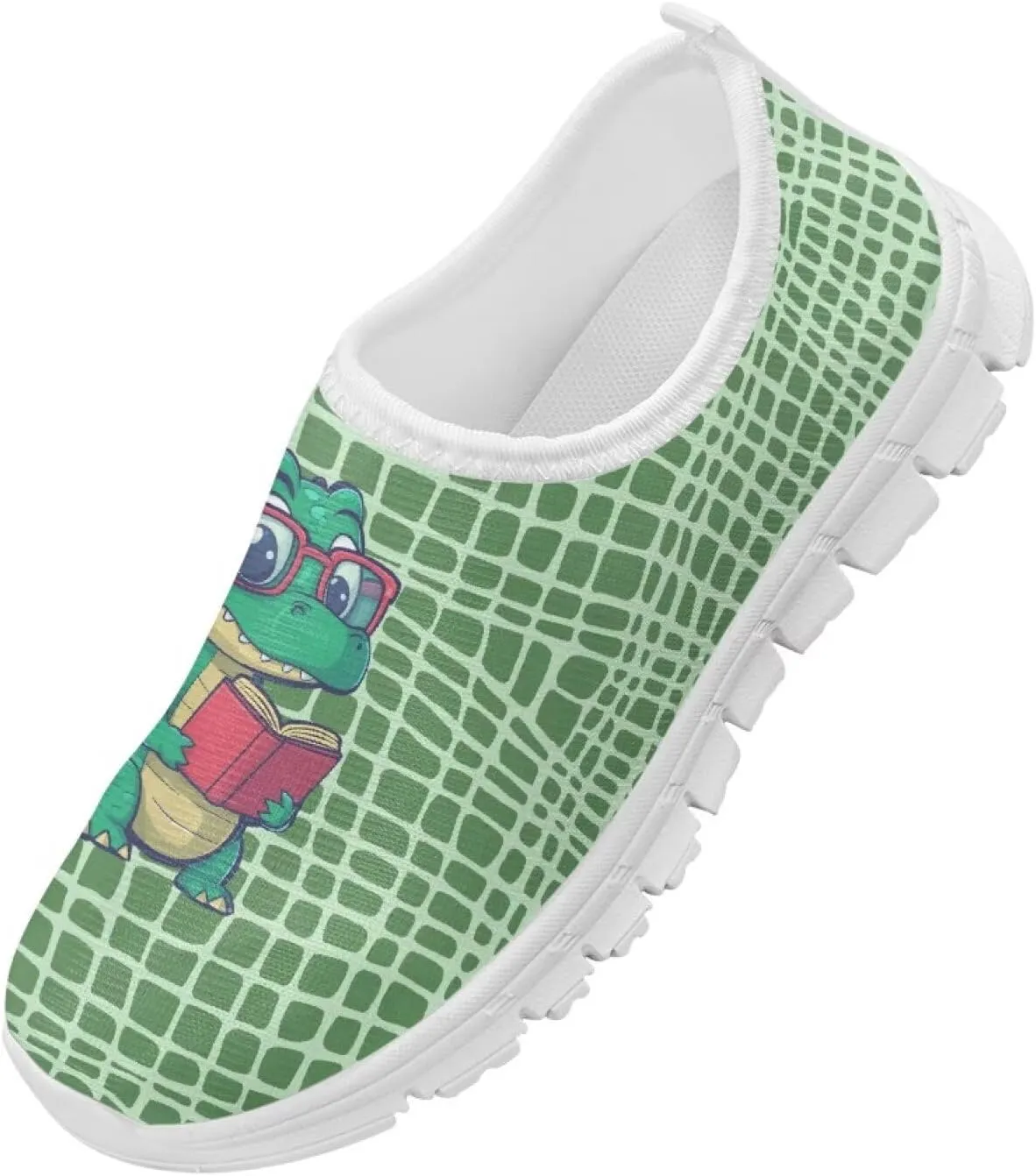 Boys Girls Slip Ons Flat Lightweight Sneakers Walking Casual Shoes Comfortable Art Painted Travel Outdoor Shoes for Big Kids US Size 11-15