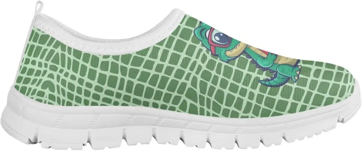 Boys Girls Slip Ons Flat Lightweight Sneakers Walking Casual Shoes Comfortable Art Painted Travel Outdoor Shoes for Big Kids US Size 11-15