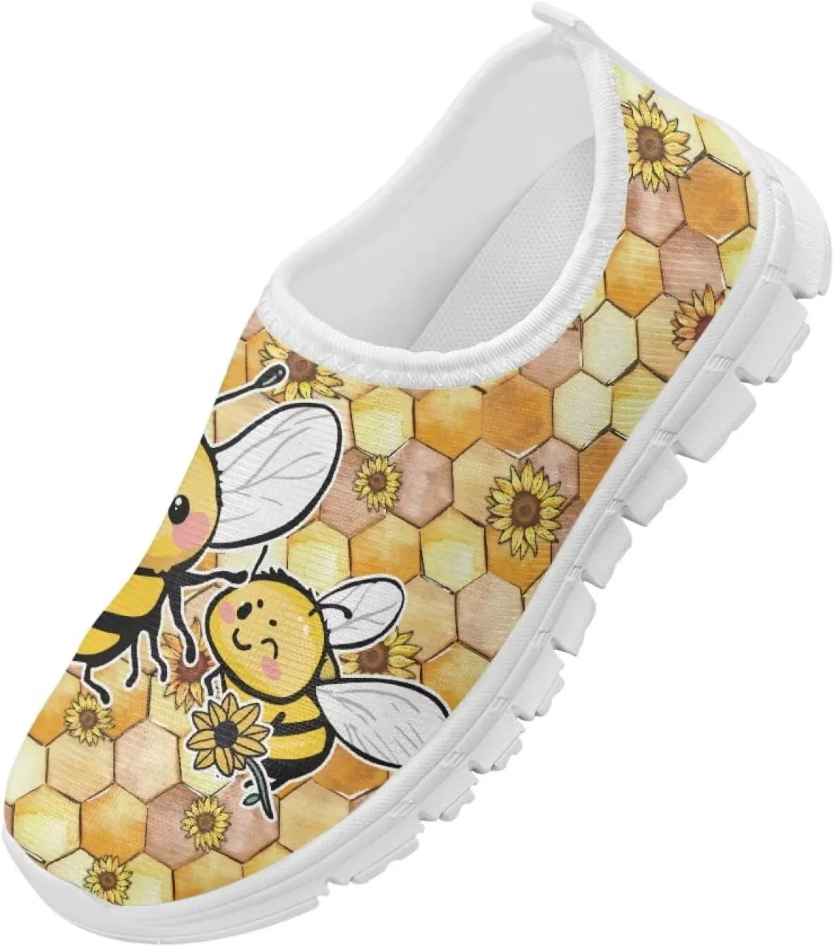 Boys Girls Slip Ons Flat Lightweight Sneakers Walking Casual Shoes Comfortable Art Painted Travel Outdoor Shoes for Big Kids US Size 11-15