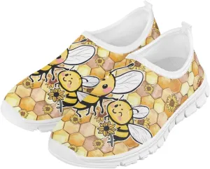 Boys Girls Slip Ons Flat Lightweight Sneakers Walking Casual Shoes Comfortable Art Painted Travel Outdoor Shoes for Big Kids US Size 11-15