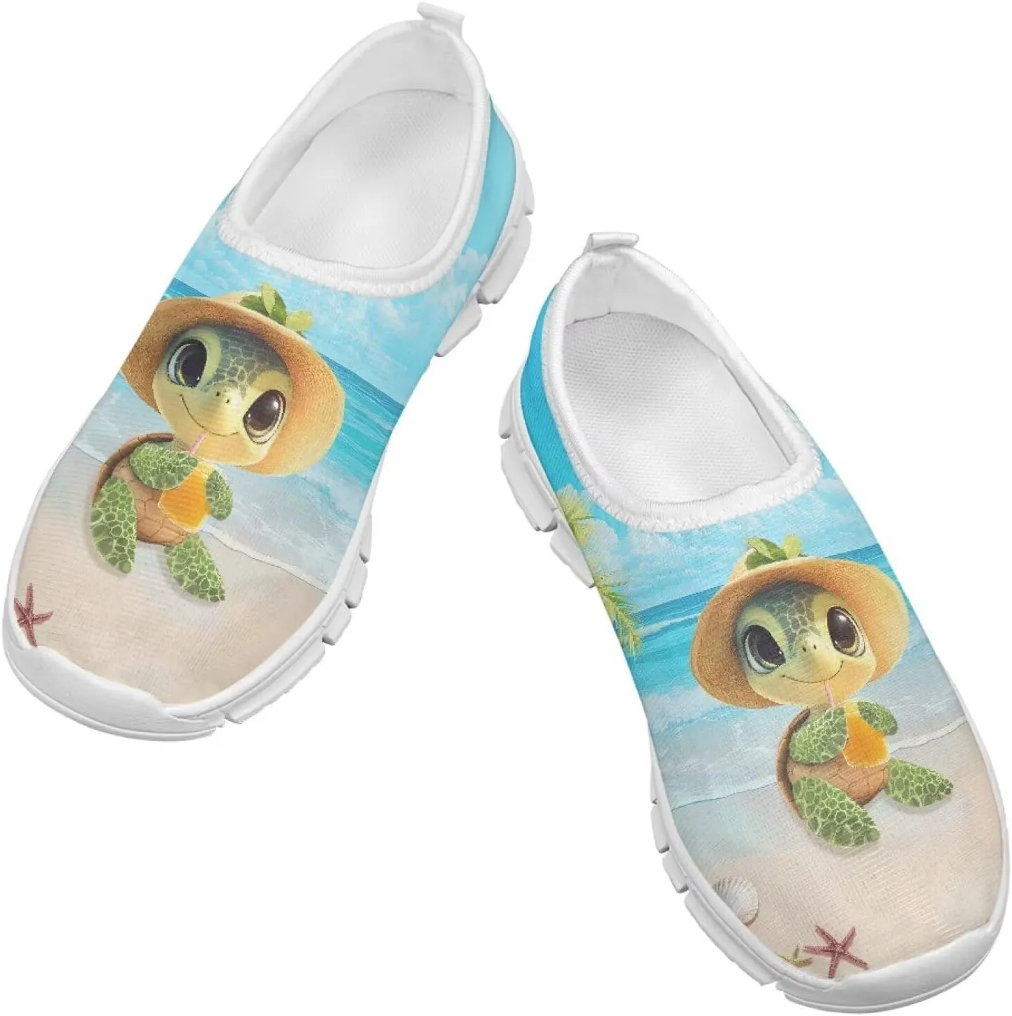 Boys Girls Slip Ons Flat Lightweight Sneakers Walking Casual Shoes Comfortable Art Painted Travel Outdoor Shoes for Big Kids US Size 11-15
