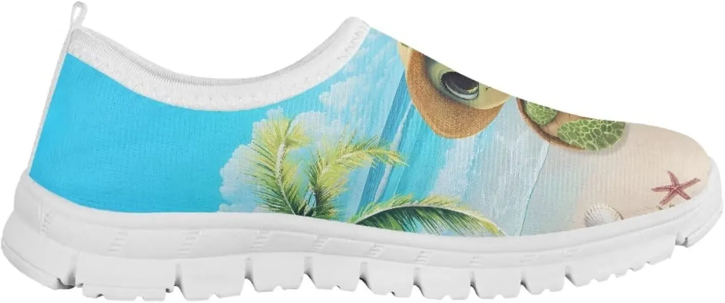 Boys Girls Slip Ons Flat Lightweight Sneakers Walking Casual Shoes Comfortable Art Painted Travel Outdoor Shoes for Big Kids US Size 11-15