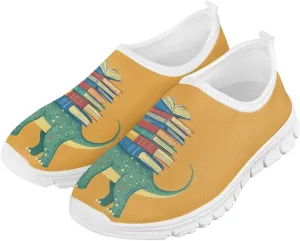 Boys Girls Slip Ons Flat Lightweight Sneakers Walking Casual Shoes Comfortable Art Painted Travel Outdoor Shoes for Big Kids US Size 11-15