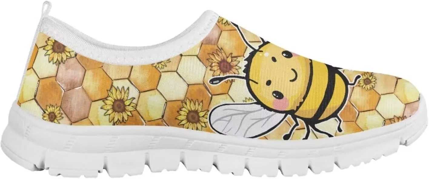 Boys Girls Slip Ons Flat Lightweight Sneakers Walking Casual Shoes Comfortable Art Painted Travel Outdoor Shoes for Big Kids US Size 11-15