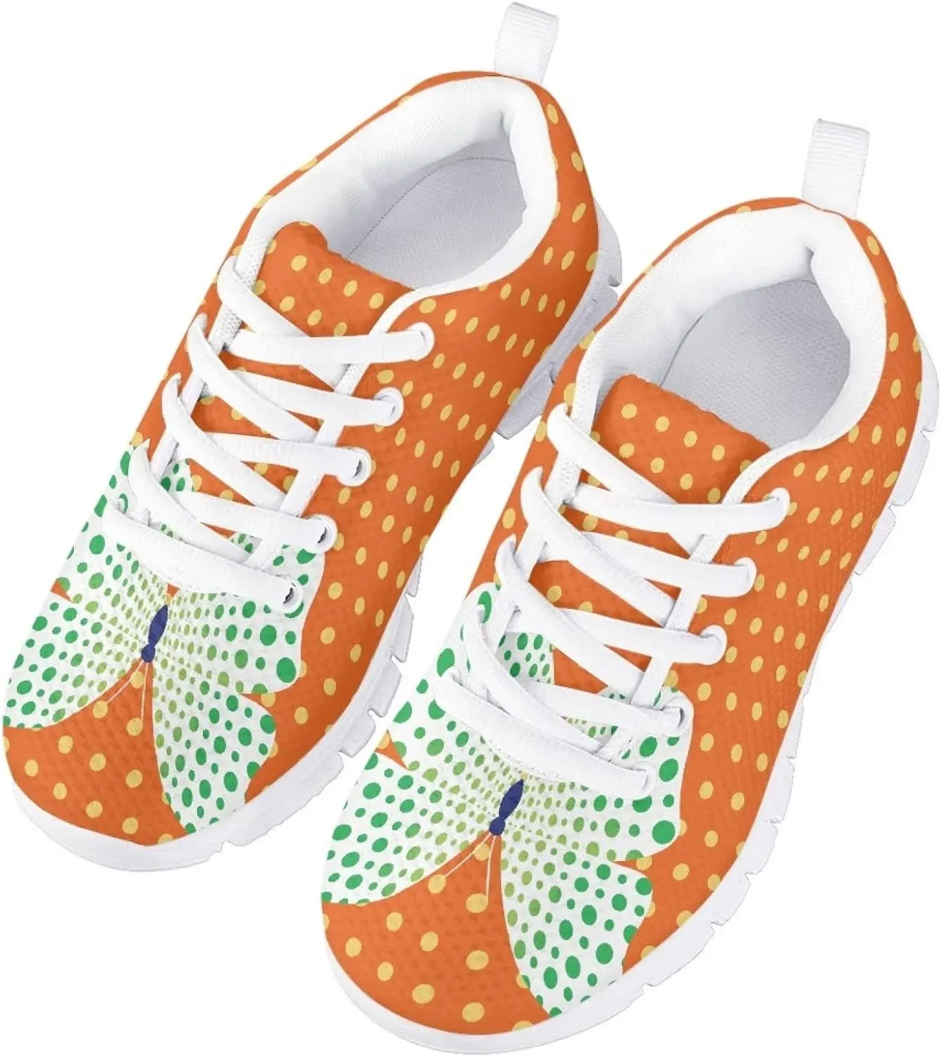 Butterfly Print Cute Tennis Shoes for Girls Nonslip Lightweight School Dance Athletic Running Shoes Kids Casual Sport Sneakers