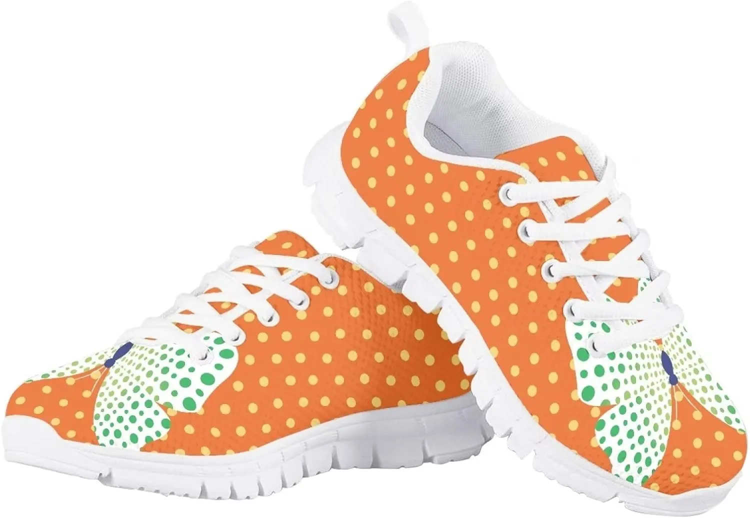 Butterfly Print Cute Tennis Shoes for Girls Nonslip Lightweight School Dance Athletic Running Shoes Kids Casual Sport Sneakers