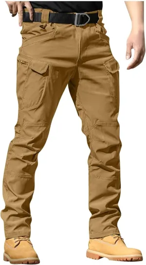 Cargo Pants for Men Waterproof Relaxed Fit Waterproof Hiking Pants Quick Dry Travel with Pockets
