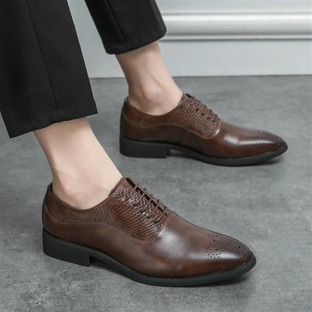 Casual Office Shoes for Men Casual Business Oxford New Orthopedic Leather Shoes Men's Lace Up Dress Shoes Comfortable Walking Shoes Office Loafers Work Flats Gifts for Men