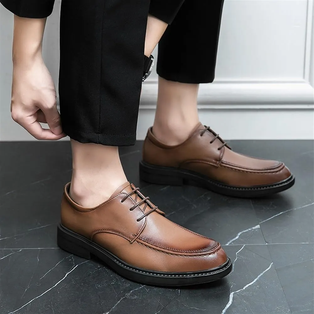 Casual Office Shoes for Men Classic Lace Up Men's Orthopedic Dress Shoes Casual Business Oxford New Leather Shoes Walking Office Comfort Loafers Work Flats Men Gifts