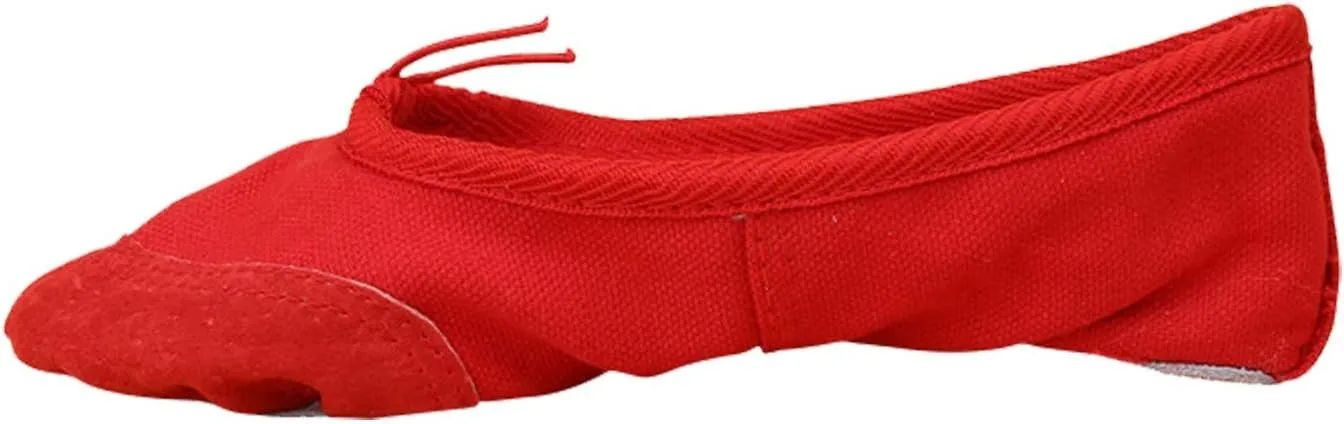 Children Casual Shoes Dance Sole Canvas Elastic Band Girls Split Flats Shoes Gymnastics Ballet Shoes Baby Shoes