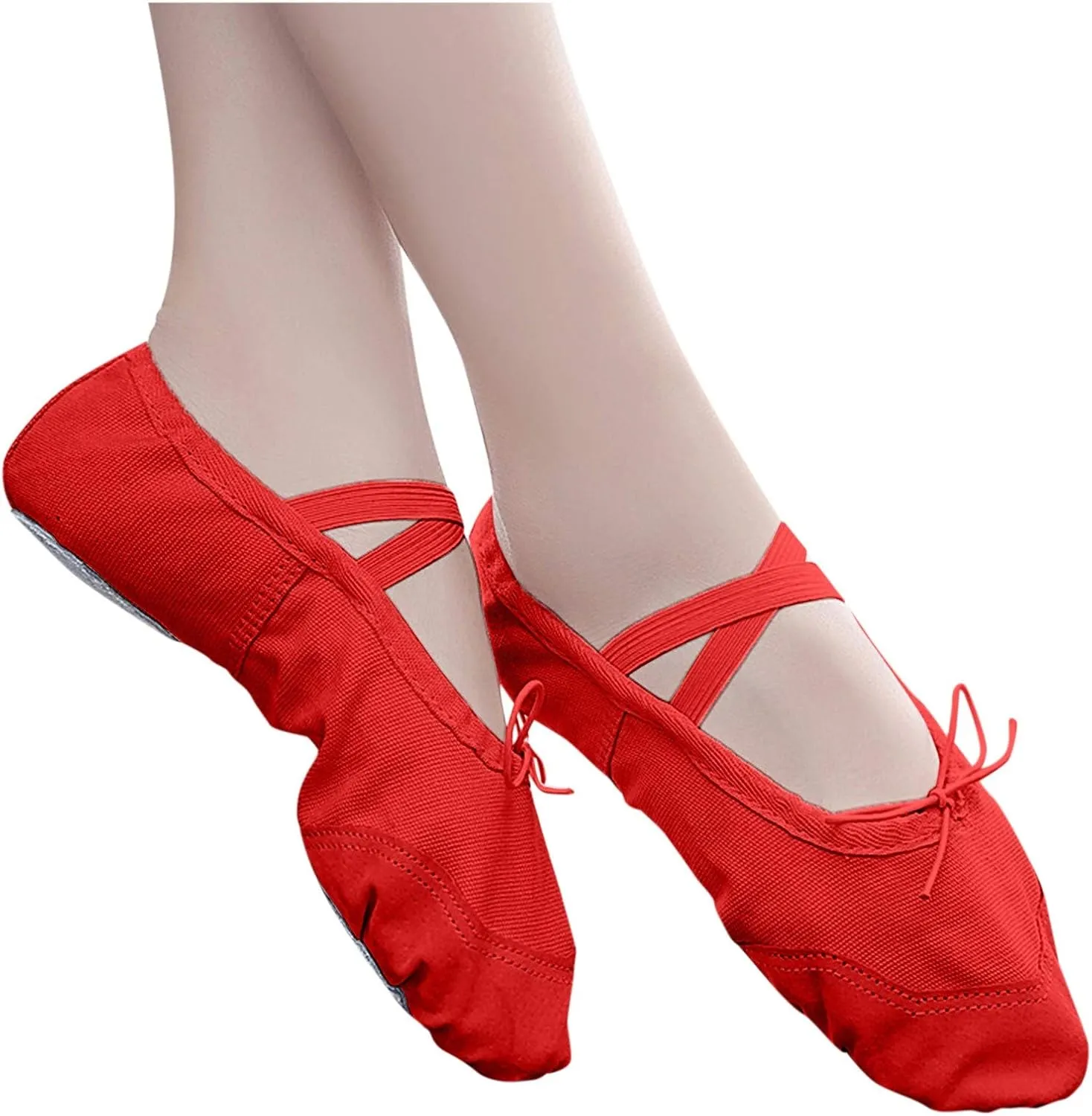 Children Casual Shoes Dance Sole Canvas Elastic Band Girls Split Flats Shoes Gymnastics Ballet Shoes Baby Shoes
