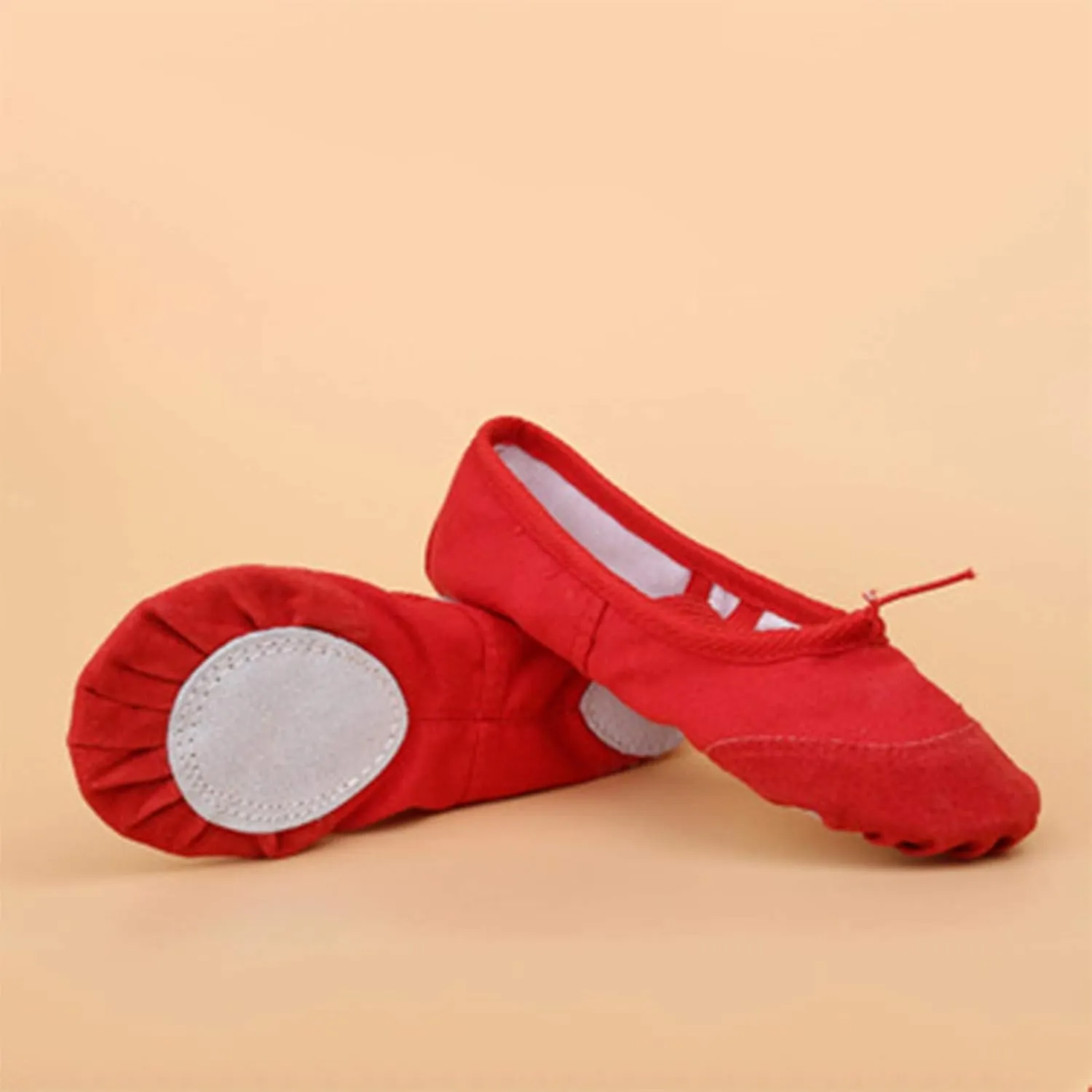 Children Casual Shoes Dance Sole Canvas Elastic Band Girls Split Flats Shoes Gymnastics Ballet Shoes Baby Shoes