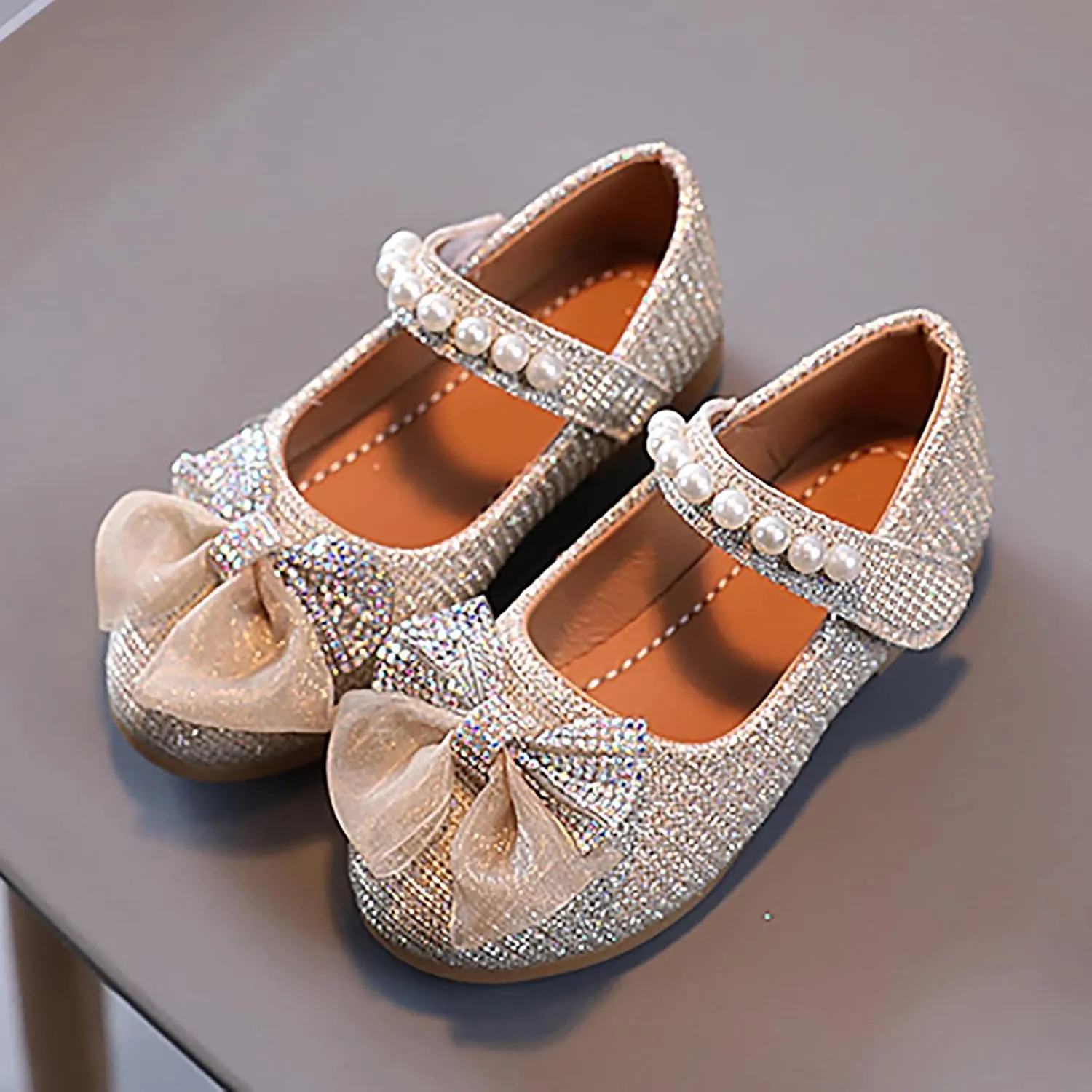 Children Cute Foot Warmer Children Flat Heels Princess Shoes Kids Sandals Comfortable Soft Soles Leather Shoes