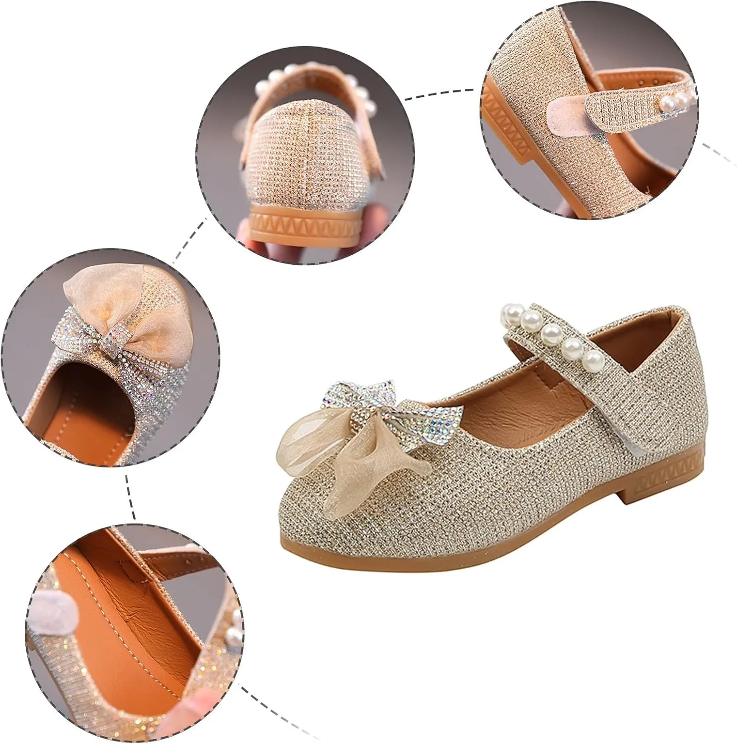 Children Cute Foot Warmer Children Flat Heels Princess Shoes Kids Sandals Comfortable Soft Soles Leather Shoes