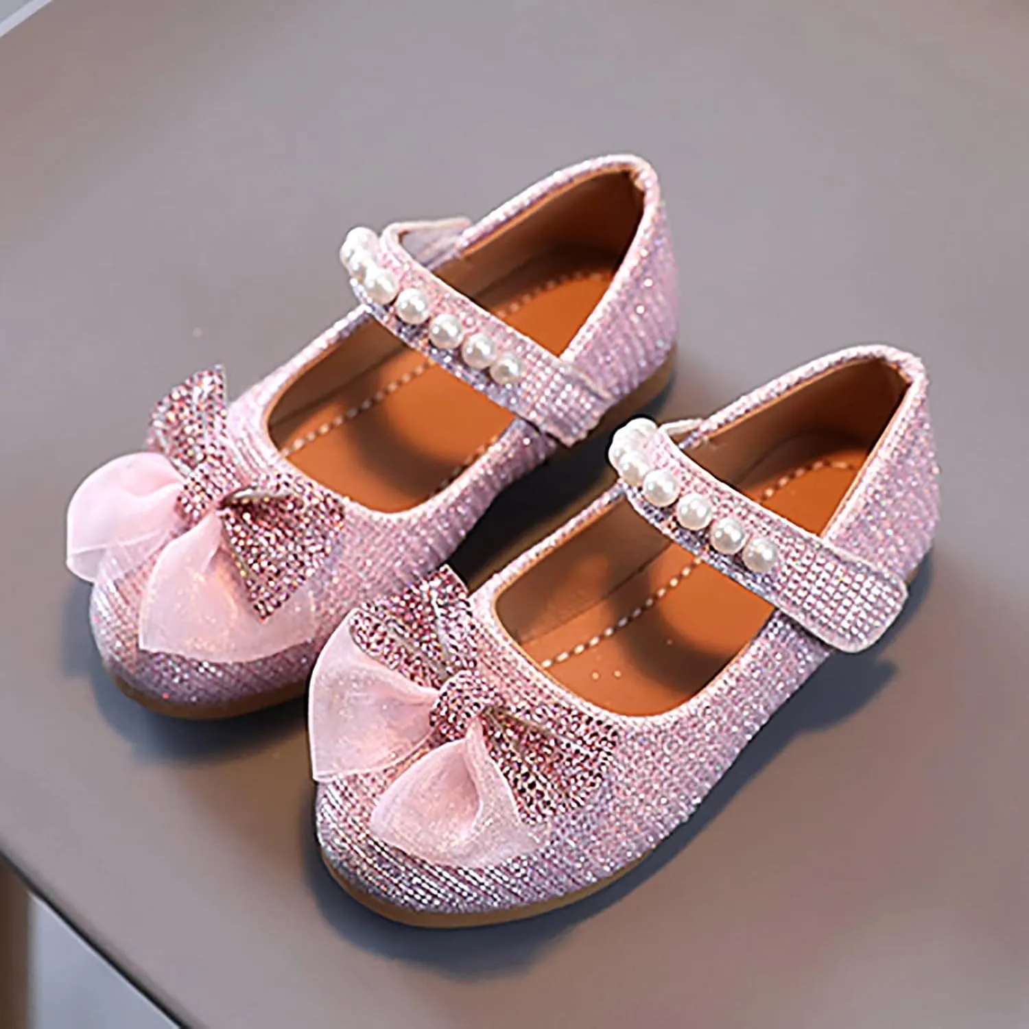 Children Cute Foot Warmer Children Flat Heels Princess Shoes Kids Sandals Comfortable Soft Soles Leather Shoes