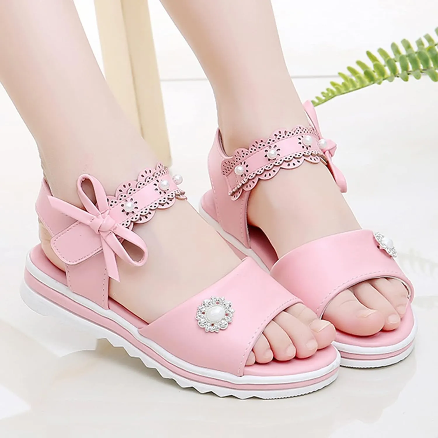 Children Shoes Fashion Flower Thick Sole Sandals Soft Sole Comfortable Princess Sandals Slide Sandals for Girls