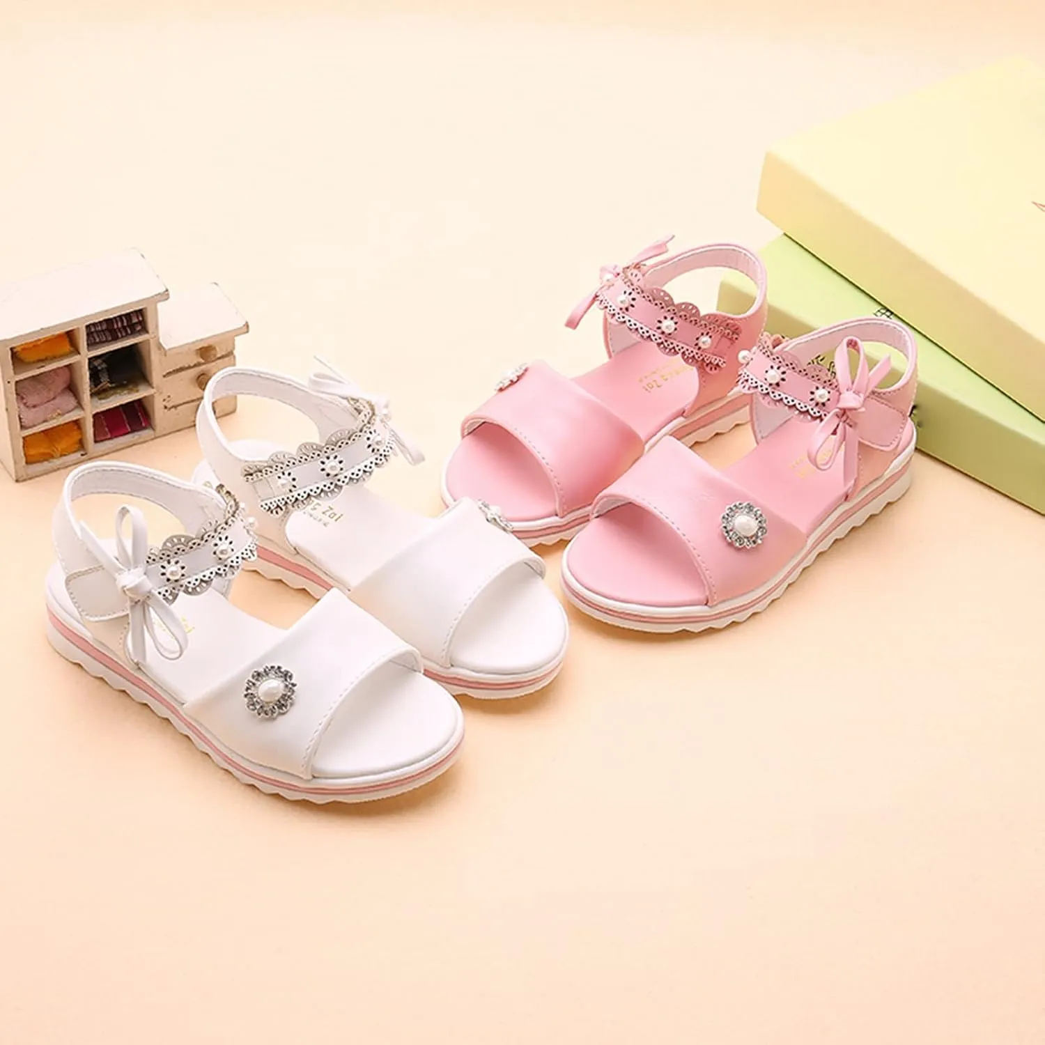 Children Shoes Fashion Flower Thick Sole Sandals Soft Sole Comfortable Princess Sandals Slide Sandals for Girls