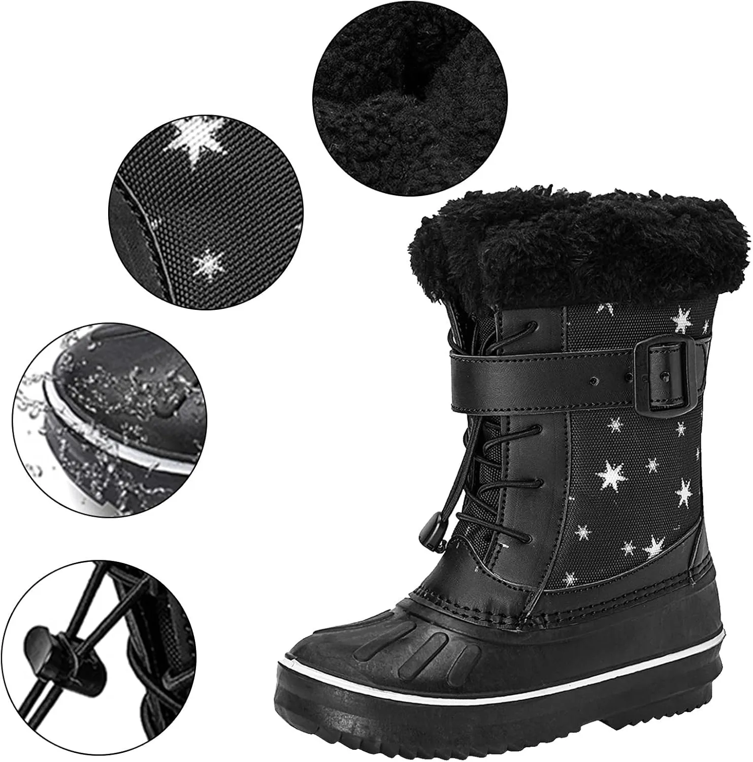 Children Shoes Snow Boots Girls Boys OutdoorBoots Warm Boots With Cotton Snow Boots Big Kids Boots for Baby Girl Size 3