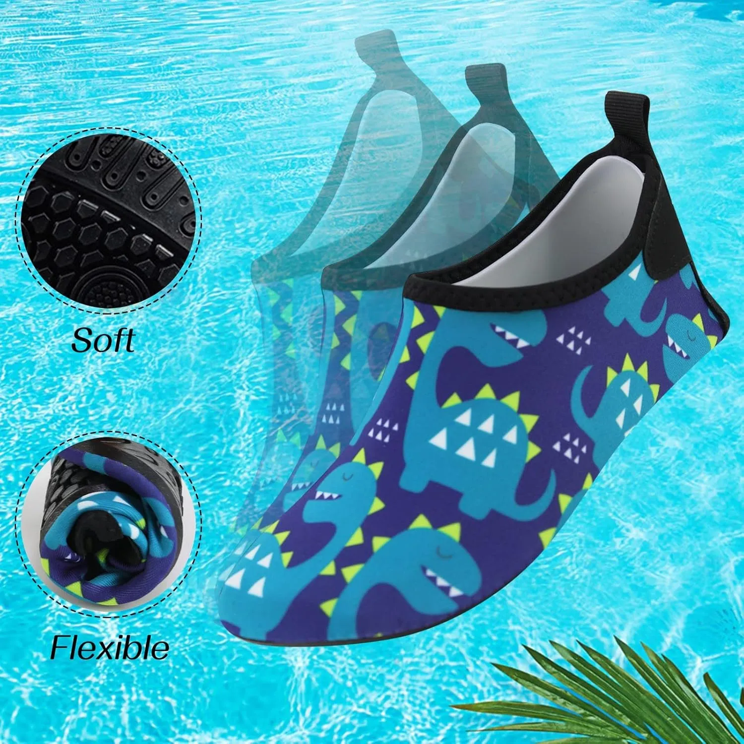 Children Thin and Breathable Swimming Shoes Water Rubber Beach Shoes Skin Diving Shoes Shoes Size 1