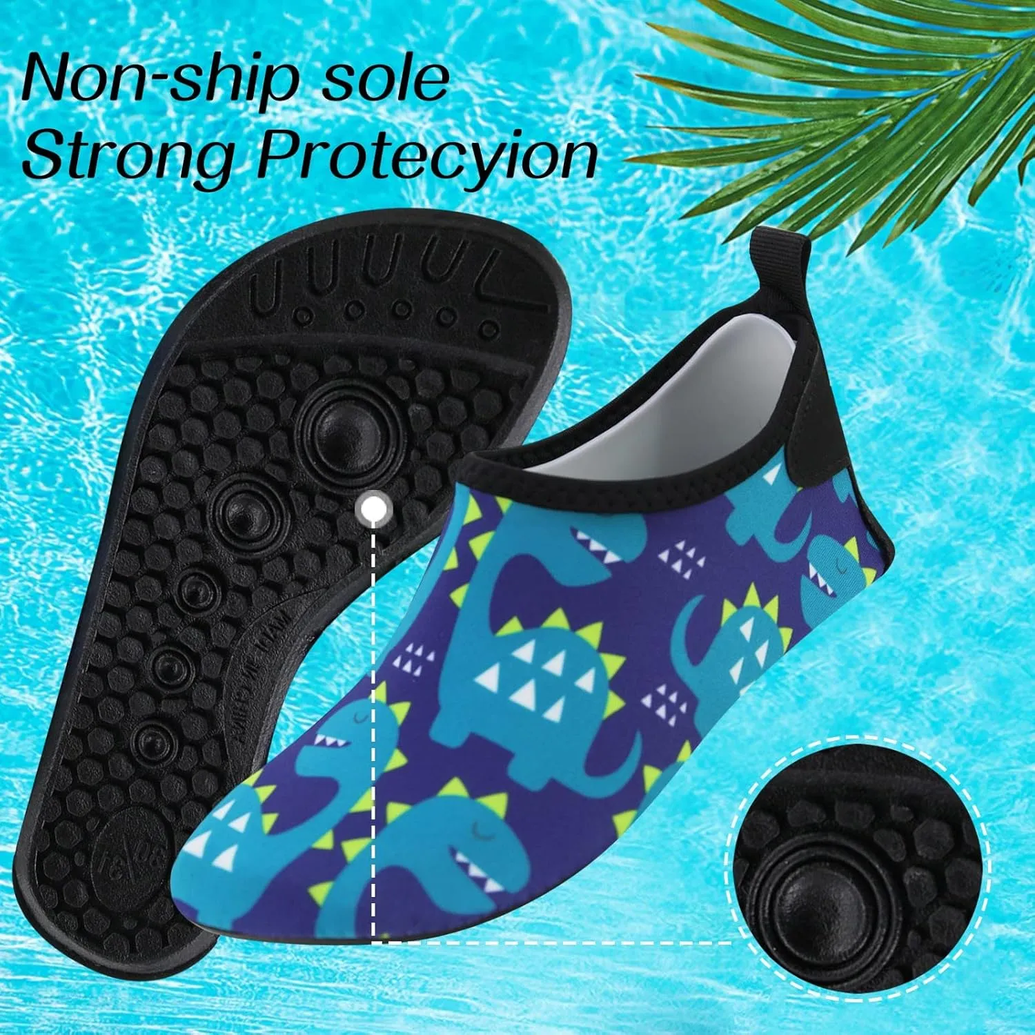 Children Thin and Breathable Swimming Shoes Water Rubber Beach Shoes Skin Diving Shoes Shoes Size 1
