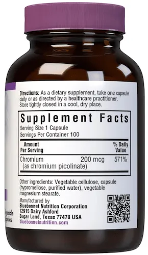Chromium Picolinate 200 mcg, 100 vcap