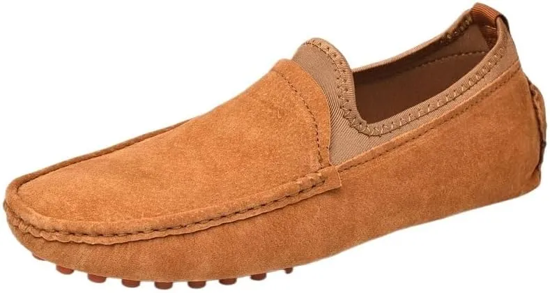 Classic Soft Suede Shoes Men Loafers Slip On Leather Casual Men Shoes Comfort Driving Shoes Men Flats Walking Footwear