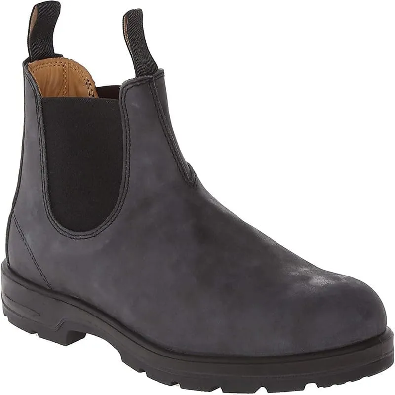 Cowboy Boots Men Boots Casual Work Boots Traditional Embroidered Low Heel Stitching Country Boot Western Boot