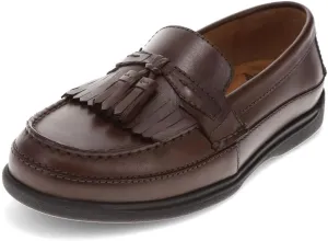 Dockers Mens Sinclair Leather Dress Casual Tassel Loafer Shoe, Chestnut, 7.5 M