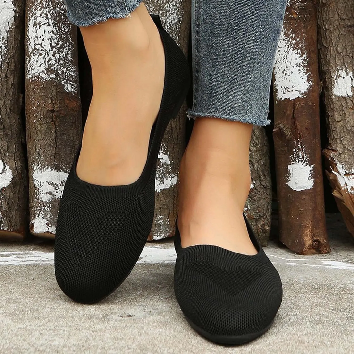 Dress Shoes for Women Casual Slip on Business Work Office Sandals Summer Suede Ballet Flats Pointed Toe Dressy Footwear