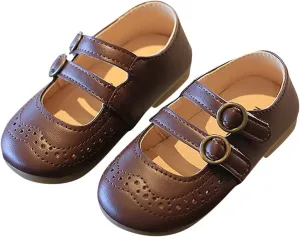EnJoCho Casual Shoes for Baby Summer and Autumn Girls Boots Cute Flat Hollow Hollow Breathable Comfortable Casual (Brown, 24)